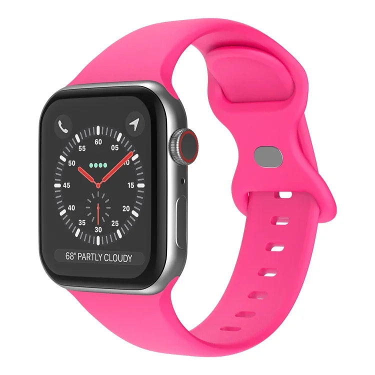 Dây đồng hồ silicone khóa bướm, kích thước: L cho Apple Watch Series, 7 45mm / 6&SE&5&4 44mm / 3&2&1 42mm