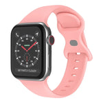 Dây đồng hồ silicone khóa bướm, kích thước: L cho Apple Watch Series, 7 45mm / 6&SE&5&4 44mm / 3&2&1 42mm