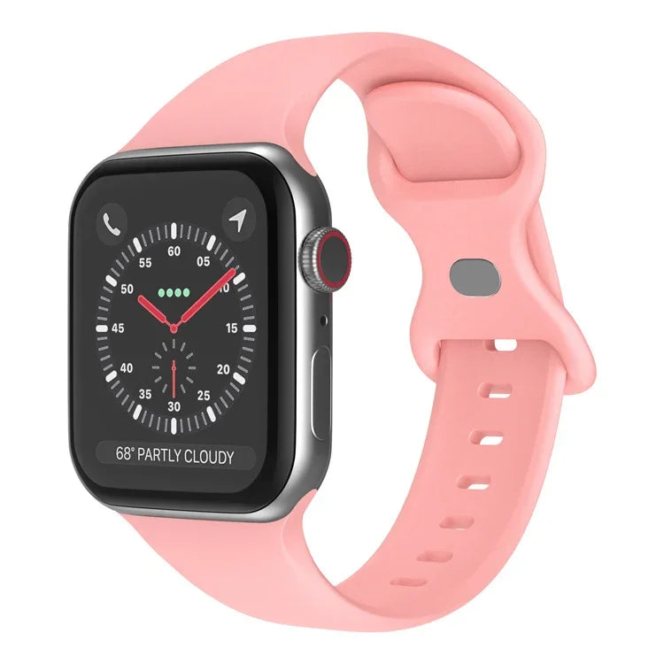 Dây đồng hồ silicone khóa bướm, kích thước: L cho Apple Watch Series, 7 45mm / 6&SE&5&4 44mm / 3&2&1 42mm