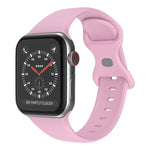 Dây đồng hồ silicone khóa bướm, kích thước: L cho Apple Watch Series, 7 45mm / 6&SE&5&4 44mm / 3&2&1 42mm