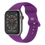 Dây đồng hồ silicone khóa bướm, kích thước: L cho Apple Watch Series, 7 45mm / 6&SE&5&4 44mm / 3&2&1 42mm