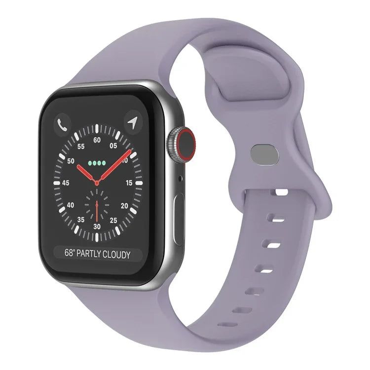 Dây đồng hồ silicone khóa bướm, kích thước: L cho Apple Watch Series, 7 45mm / 6&SE&5&4 44mm / 3&2&1 42mm