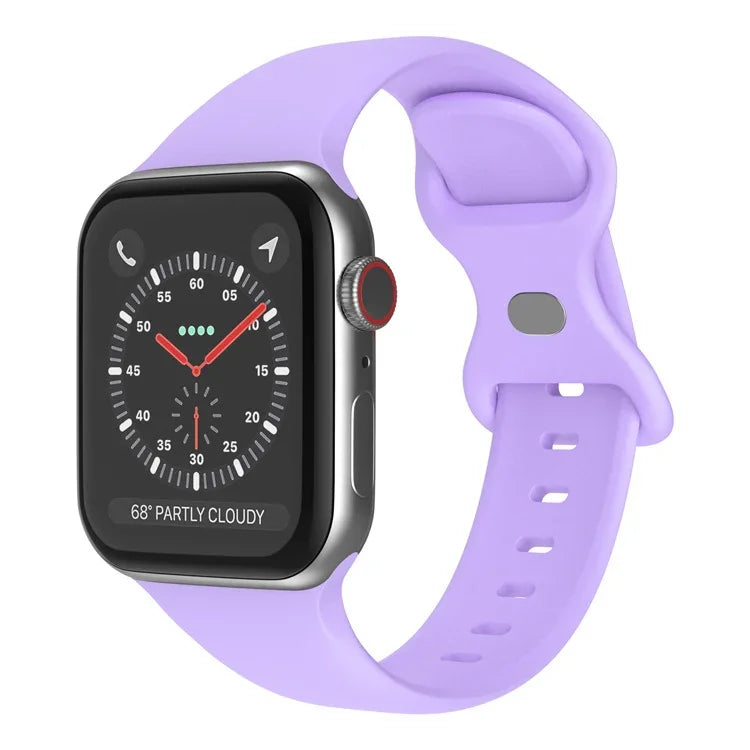 Dây đồng hồ silicone khóa bướm, kích thước: L cho Apple Watch Series, 7 45mm / 6&SE&5&4 44mm / 3&2&1 42mm