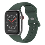 Dây đồng hồ silicone khóa bướm, kích thước: L cho Apple Watch Series, 7 45mm / 6&SE&5&4 44mm / 3&2&1 42mm