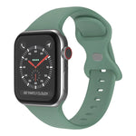 Dây đồng hồ silicone khóa bướm, kích thước: L cho Apple Watch Series, 7 45mm / 6&SE&5&4 44mm / 3&2&1 42mm