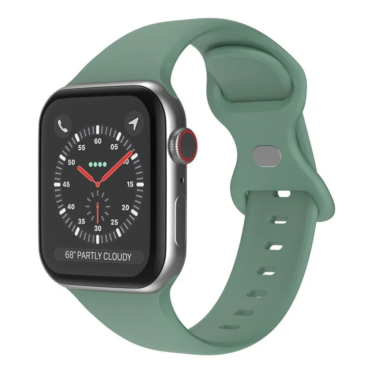 Dây đồng hồ silicone khóa bướm, kích thước: L cho Apple Watch Series, 7 45mm / 6&SE&5&4 44mm / 3&2&1 42mm