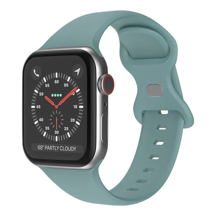 Dây đồng hồ silicone khóa bướm, kích thước: L cho Apple Watch Series, 7 45mm / 6&SE&5&4 44mm / 3&2&1 42mm