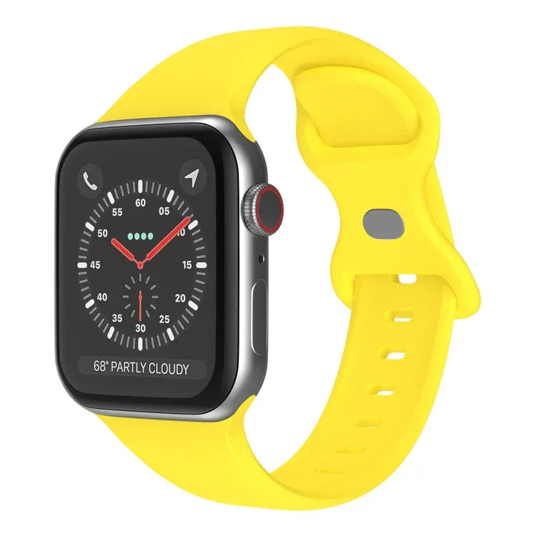 Dây đồng hồ silicone khóa bướm, kích thước: L cho Apple Watch Series, 7 45mm / 6&SE&5&4 44mm / 3&2&1 42mm