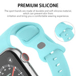 Dây đồng hồ silicone khóa bướm, kích thước: L cho Apple Watch Series, 7 45mm / 6&SE&5&4 44mm / 3&2&1 42mm