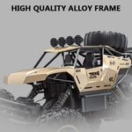 Xe RC 4WD bánh hợp kim lớn sáu bánh, (Đen), (Vàng)