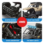 Xe RC 4WD bánh hợp kim lớn sáu bánh, (Đen), (Vàng)