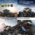 Xe RC 4WD bánh hợp kim lớn sáu bánh, (Đen), (Vàng)