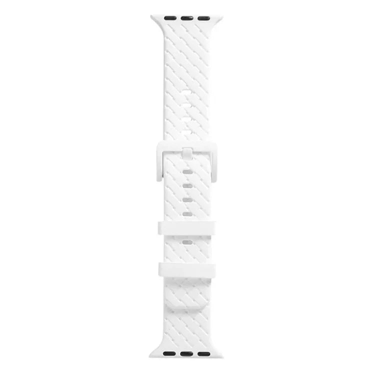 Dây đồng hồ silicone họa tiết đan cho Apple Watch Series, 7 41mm / 6&SE&5&4 40mm / 3&2&1 38mm, 7 45mm / 6&SE&5&4 44mm / 3&2&1 42mm