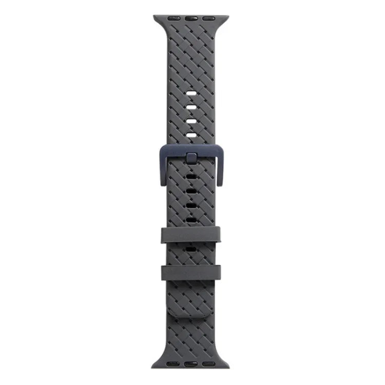 Dây đồng hồ silicone họa tiết đan cho Apple Watch Series, 7 41mm / 6&SE&5&4 40mm / 3&2&1 38mm, 7 45mm / 6&SE&5&4 44mm / 3&2&1 42mm