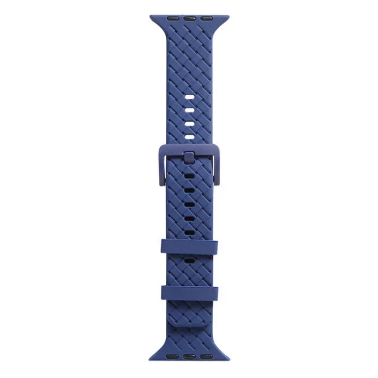 Dây đồng hồ silicone họa tiết đan cho Apple Watch Series, 7 41mm / 6&SE&5&4 40mm / 3&2&1 38mm, 7 45mm / 6&SE&5&4 44mm / 3&2&1 42mm