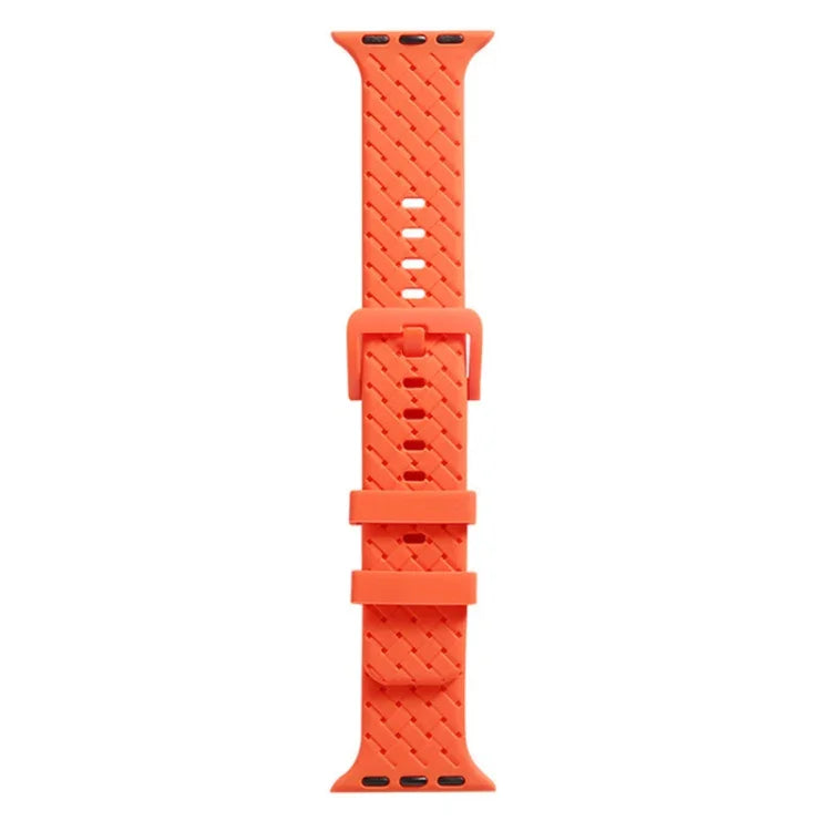 Dây đồng hồ silicone họa tiết đan cho Apple Watch Series, 7 41mm / 6&SE&5&4 40mm / 3&2&1 38mm, 7 45mm / 6&SE&5&4 44mm / 3&2&1 42mm