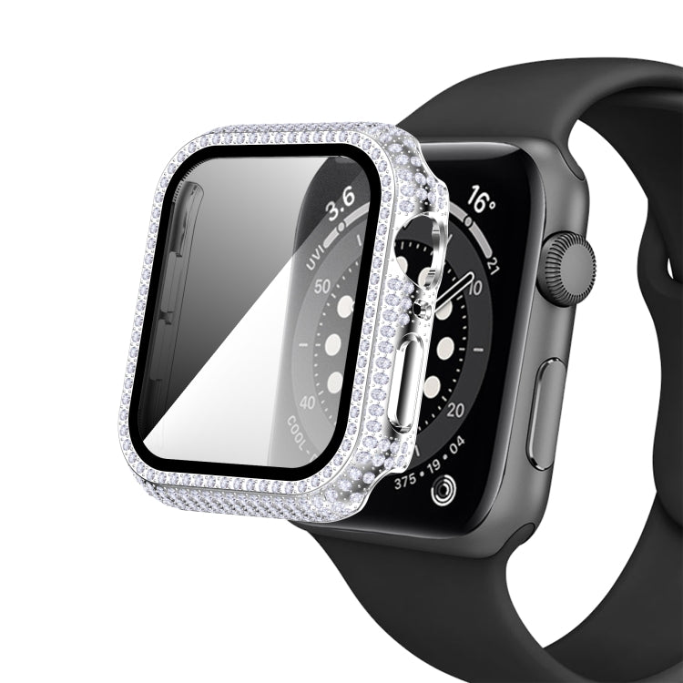 Vỏ đồng hồ PC kim cương + kính cường lực cho Apple Watch Series, 3&2&1 38mm, 3&2&1 42mm