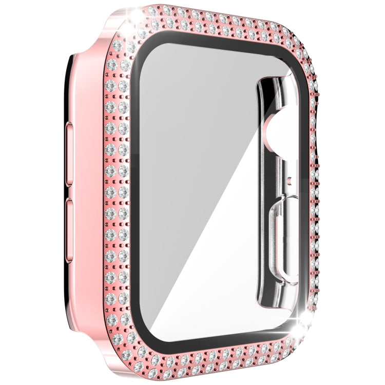 Vỏ đồng hồ PC kim cương hai hàng + kính cường lực cho Apple Watch Series, 3&2&1 38mm, 3&2&1 42mm