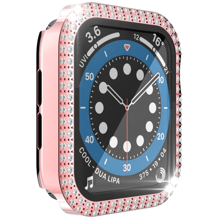 Vỏ đồng hồ PC kim cương hai hàng + kính cường lực cho Apple Watch Series, 3&2&1 38mm, 3&2&1 42mm
