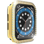 Vỏ đồng hồ PC kim cương hai hàng + kính cường lực cho Apple Watch Series, 3&2&1 38mm, 3&2&1 42mm