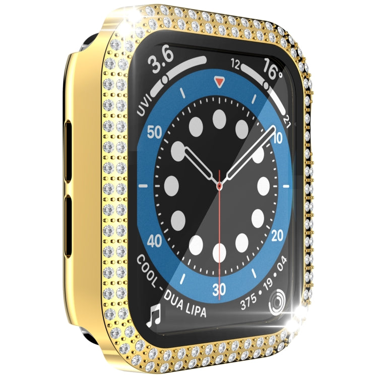 Vỏ đồng hồ PC kim cương hai hàng + kính cường lực cho Apple Watch Series, 3&2&1 38mm, 3&2&1 42mm