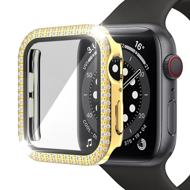 Vỏ đồng hồ PC kim cương hai hàng + kính cường lực cho Apple Watch Series, 3&2&1 38mm, 3&2&1 42mm