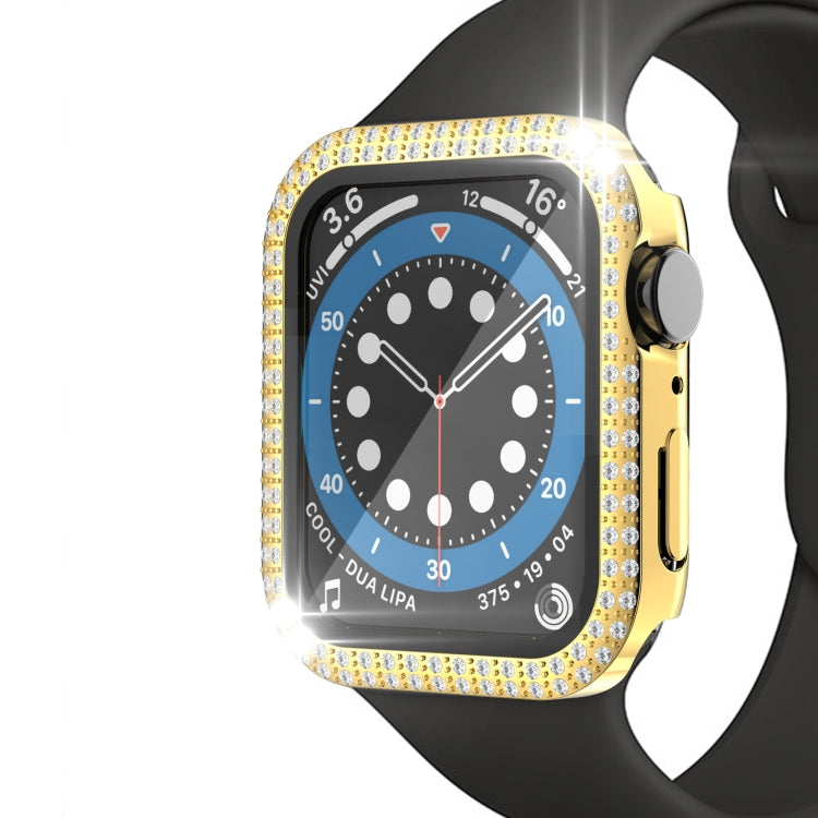 Vỏ đồng hồ PC kim cương hai hàng + kính cường lực cho Apple Watch Series, 3&2&1 38mm, 3&2&1 42mm