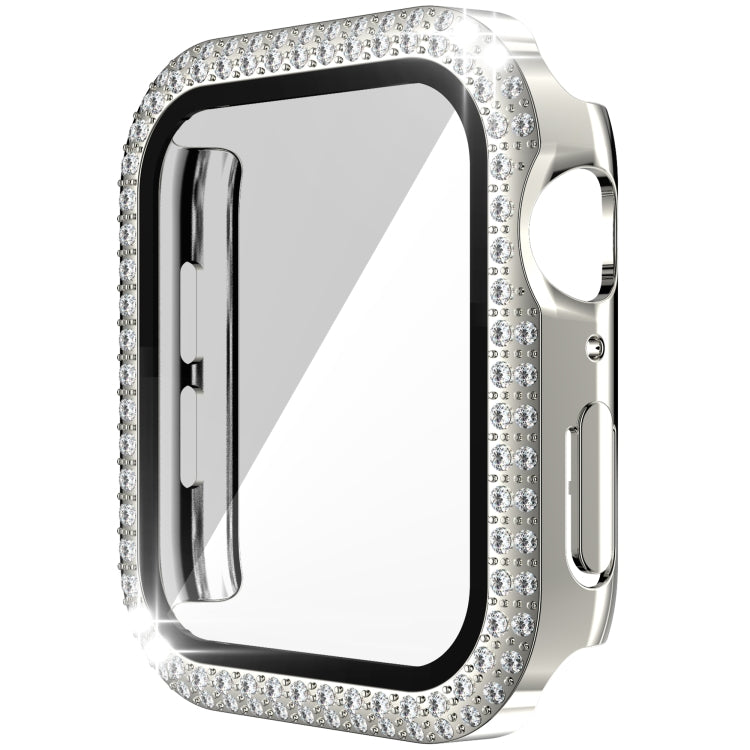 Vỏ đồng hồ PC kim cương hai hàng + kính cường lực cho Apple Watch Series, 3&2&1 38mm, 3&2&1 42mm