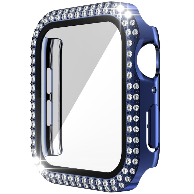 Vỏ đồng hồ PC kim cương hai hàng + kính cường lực cho Apple Watch Series, 3&2&1 38mm, 3&2&1 42mm