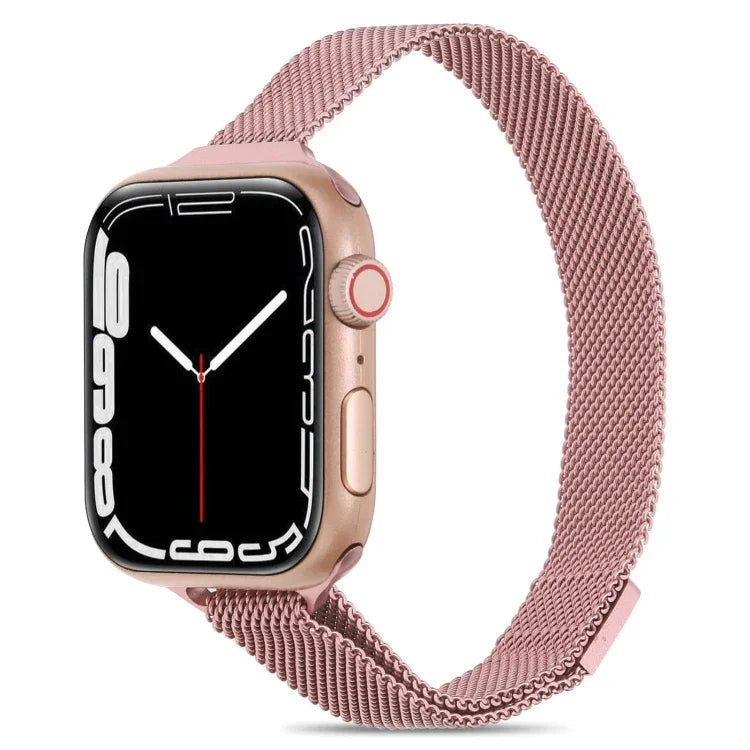 Dây đồng hồ Milanese eo nhỏ cho Apple Watch Series, 7 41mm / 6&SE&5&4 40mm / 3&2&1 38mm, 7 45mm / 6&SE&5&4 44mm / 3&2&1 42mm