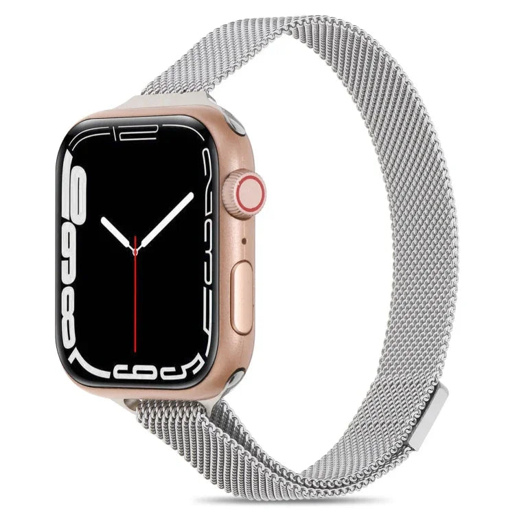 Dây đồng hồ Milanese eo nhỏ cho Apple Watch Series, 7 41mm / 6&SE&5&4 40mm / 3&2&1 38mm, 7 45mm / 6&SE&5&4 44mm / 3&2&1 42mm