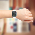 Vỏ bảo vệ đồng hồ PC mạ điện rỗng, cho Apple Watch Series 9 / 8 / 7 41mm, cho Apple Watch Series 9 / 8 / 7 45mm