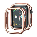 Vỏ bảo vệ đồng hồ PC mạ điện rỗng, cho Apple Watch Series 9 / 8 / 7 41mm, cho Apple Watch Series 9 / 8 / 7 45mm