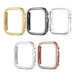 Vỏ bảo vệ đồng hồ PC mạ điện rỗng, cho Apple Watch Series 9 / 8 / 7 41mm, cho Apple Watch Series 9 / 8 / 7 45mm