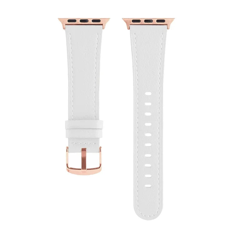 Dây đồng hồ da thật eo nhỏ cho Apple Watch Series, 7 41mm / 6&SE&5&4 40mm / 3&2&1 38mm, 7 45mm / 6&SE&5&4 44mm / 3&2&1 42mm