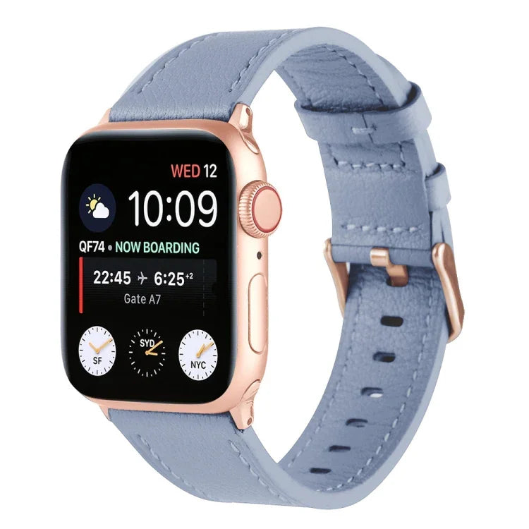 Dây đồng hồ da thật eo nhỏ cho Apple Watch Series, 7 41mm / 6&SE&5&4 40mm / 3&2&1 38mm, 7 45mm / 6&SE&5&4 44mm / 3&2&1 42mm