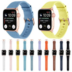 Dây đồng hồ da thật eo nhỏ cho Apple Watch Series, 7 41mm / 6&SE&5&4 40mm / 3&2&1 38mm, 7 45mm / 6&SE&5&4 44mm / 3&2&1 42mm