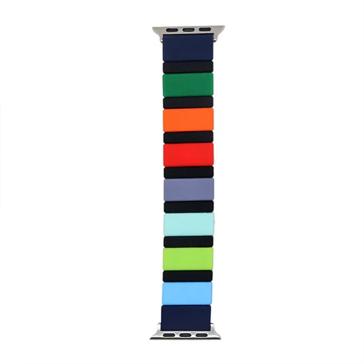 Silicone Splicing Watchband For Apple Watch Series, 7 41mm / 6&SE&5&4 40mm / 3&2&1 38mm, 7 45mm / 6&SE&5&4 44mm / 3&2&1 42mm