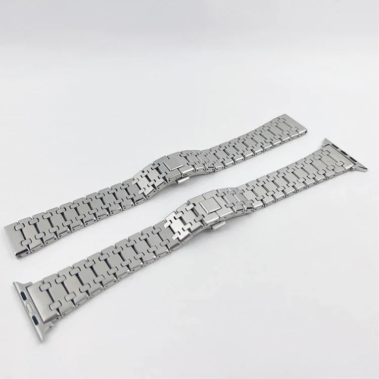 Dây đồng hồ kim loại sồi ba sợi cho Apple Watch Series, 7 41mm / 6&SE&5&4 40mm / 3&2&1 38mm, 7 45mm / 6&SE&5&4 44mm / 3&2&1 42mm