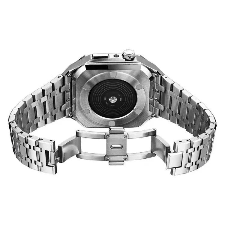 Dây đồng hồ kim loại sồi tích hợp + ốp đồng hồ cho Apple Watch Series, cho Apple Watch Series 6&SE&5&4 44mm