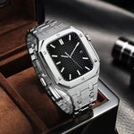 Dây đồng hồ kim loại sồi tích hợp + ốp đồng hồ cho Apple Watch Series, cho Apple Watch Series 6&SE&5&4 44mm