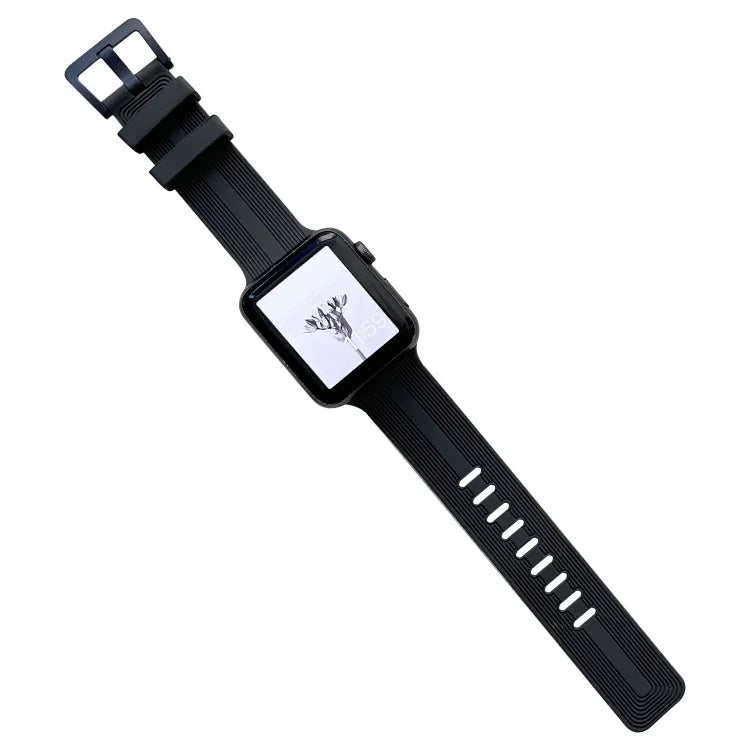 Dây đồng hồ silicone chỉ may cho Apple Watch Series, 7 41mm / 6&SE&5&4 40mm / 3&2&1 38mm, 7 45mm / 6&SE&5&4 44mm / 3&2&1 42mm