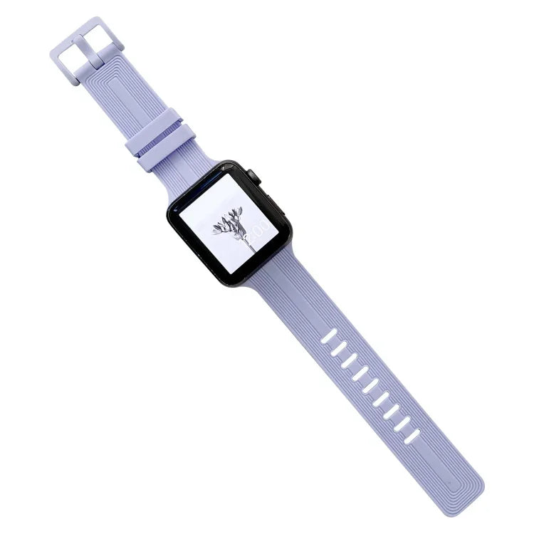 Dây đồng hồ silicone chỉ may cho Apple Watch Series, 7 41mm / 6&SE&5&4 40mm / 3&2&1 38mm, 7 45mm / 6&SE&5&4 44mm / 3&2&1 42mm