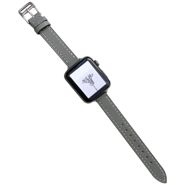 Dây đồng hồ da trơn cho Apple Watch Series, 7 41mm / 6&SE&5&4 40mm / 3&2&1 38mm, 7 45mm / 6&SE&5&4 44mm / 3&2&1 42mm