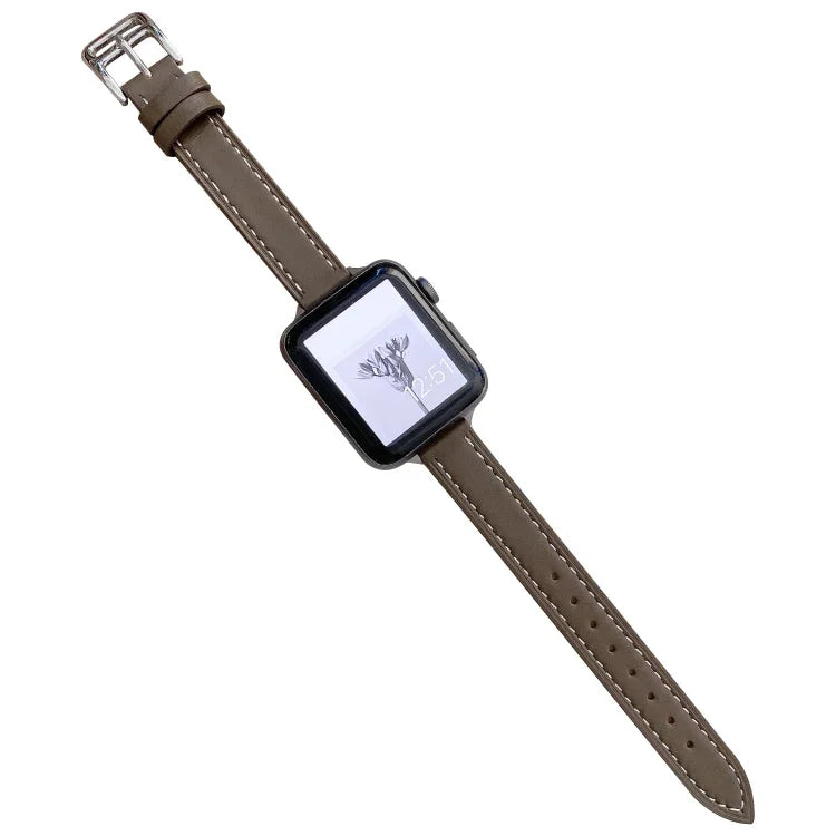 Dây đồng hồ da trơn cho Apple Watch Series, 7 41mm / 6&SE&5&4 40mm / 3&2&1 38mm, 7 45mm / 6&SE&5&4 44mm / 3&2&1 42mm