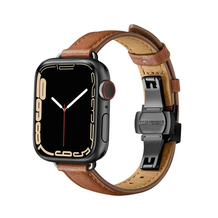 Dây đồng hồ khóa bướm mảnh mai cho Apple Watch Series, 7 41mm / 6&SE&5&4 40mm / 3&2&1 38mm