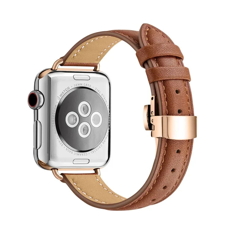 Dây đồng hồ khóa bướm mảnh mai cho Apple Watch Series, 7 41mm / 6&SE&5&4 40mm / 3&2&1 38mm