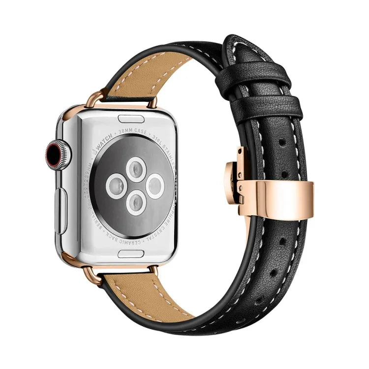 Dây đồng hồ khóa bướm mảnh mai cho Apple Watch Series, 7 41mm / 6&SE&5&4 40mm / 3&2&1 38mm