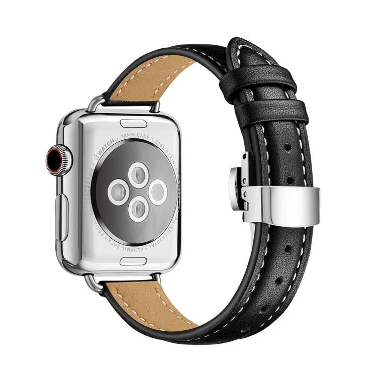 Dây đồng hồ khóa bướm mảnh mai cho Apple Watch Series, 7 41mm / 6&SE&5&4 40mm / 3&2&1 38mm
