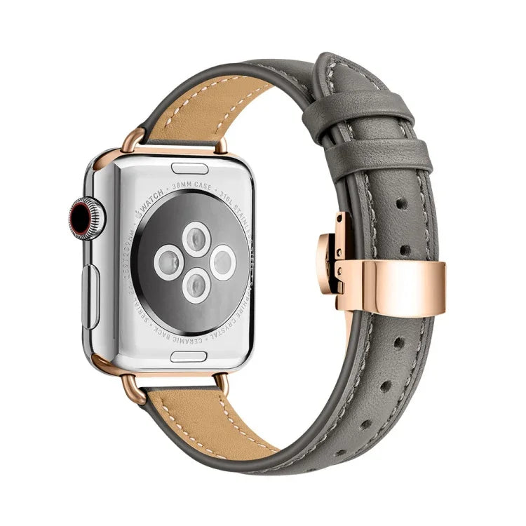 Dây đồng hồ khóa bướm mảnh mai cho Apple Watch Series, 7 41mm / 6&SE&5&4 40mm / 3&2&1 38mm